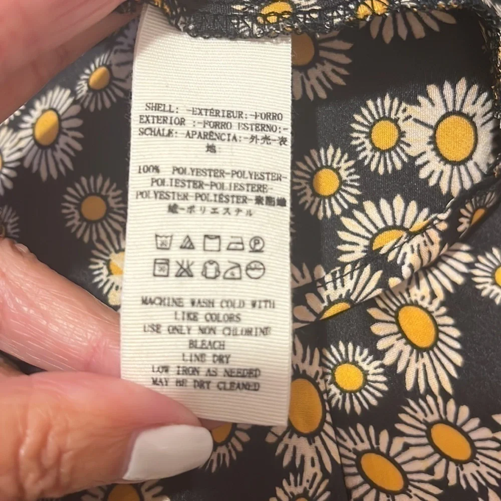 Free People Black Sunflower Phoebe Mini Skirt Sz 4 EUC